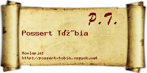 Possert Tóbia névjegykártya